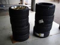 R888 Race Tires Stacked for Storage
